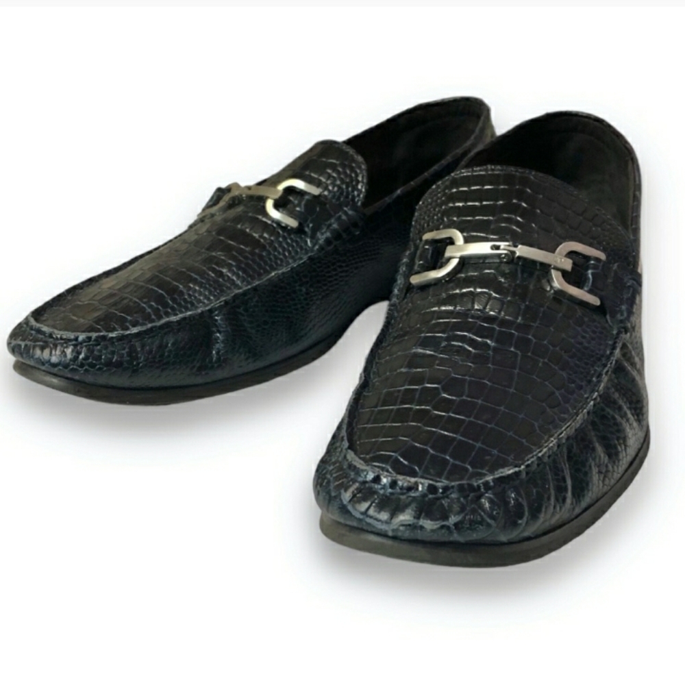 DONALD J PLINER Croc Embossed Darrin Loafer